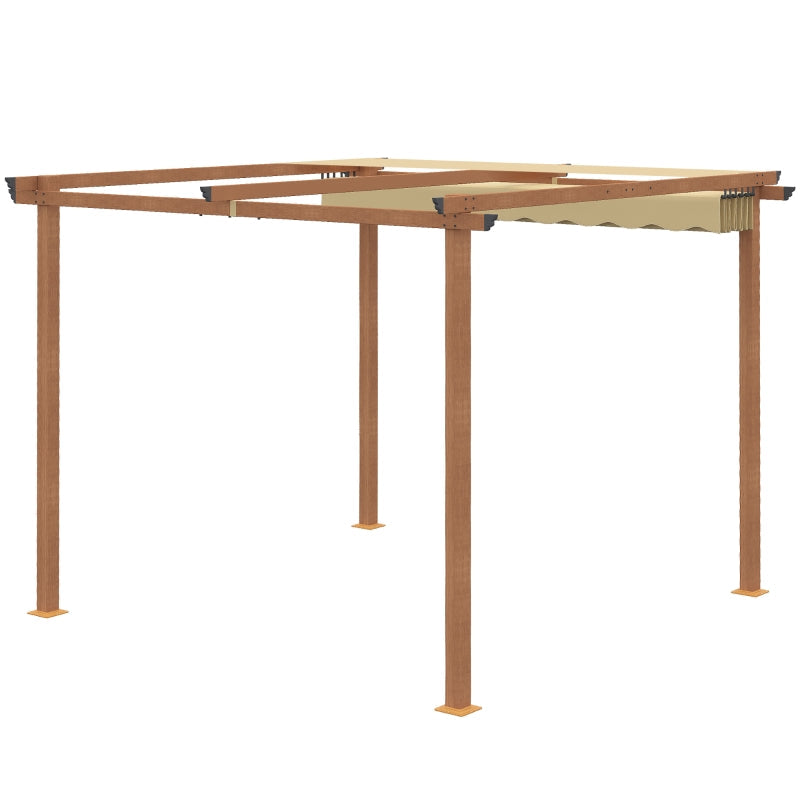 3m x 3m Wood Effect Gazebo β Outdoor Garden Shelter Frame