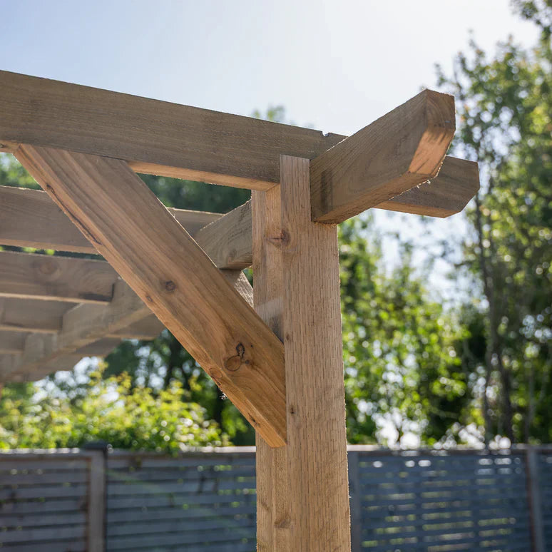 Ready Sawn Flat Roof Pergola