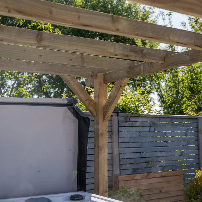 Ready Sawn Flat Roof Pergola