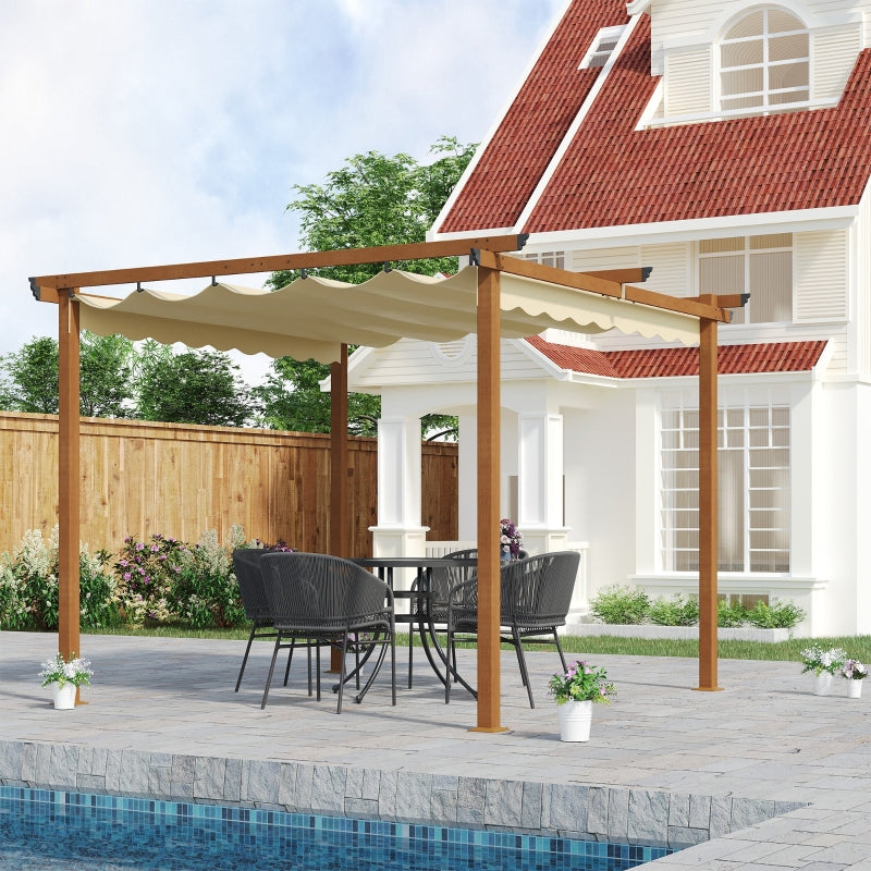 3m x 3m Wood Effect Gazebo β Outdoor Garden Shelter Frame