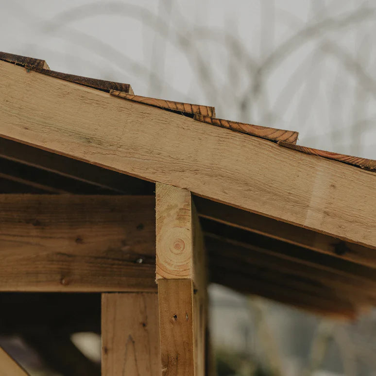 Wooden Apex Gazebo with Treated Featheredge Roof & Overhang - Premium Garden Gazebo