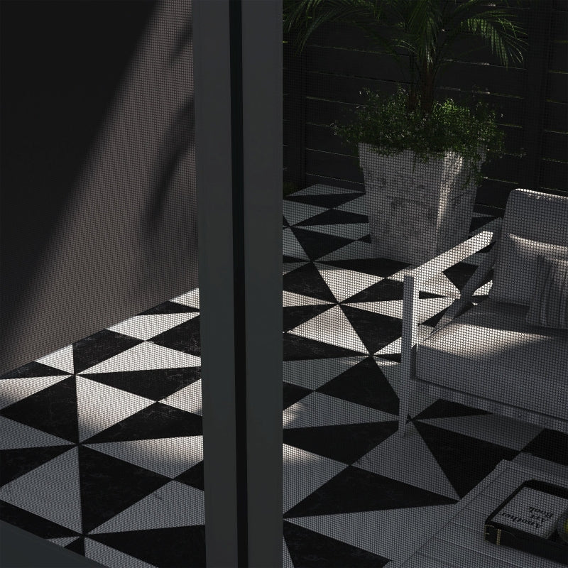 3m x 3m Black Lean-To Pergola – Wall Mounted Patio Shade Cover