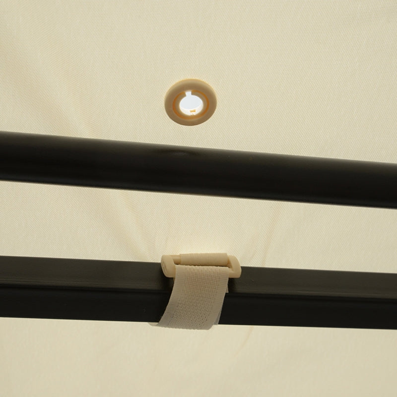 3m x 2.5m Wall Mounted Metal Pergola – Outdoor Patio Shelter