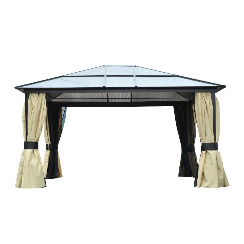 Hardtop Garden Pavillion With Metal Frame - Trade Warehouse