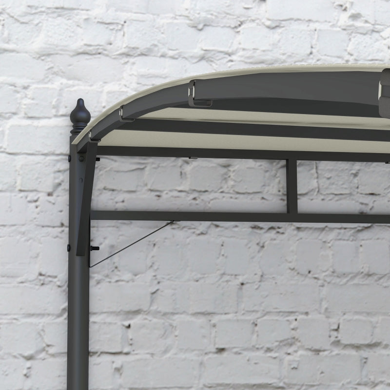 3m x 4m Metal Frame Pergola – Cream Outdoor Garden Canopy Roof, Freestanding Patio Shade Shelter