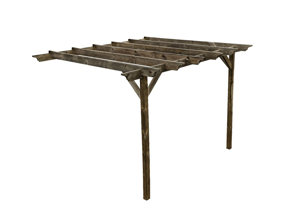 Wall Mounted Wooden Pergola Kit - Orchid Design