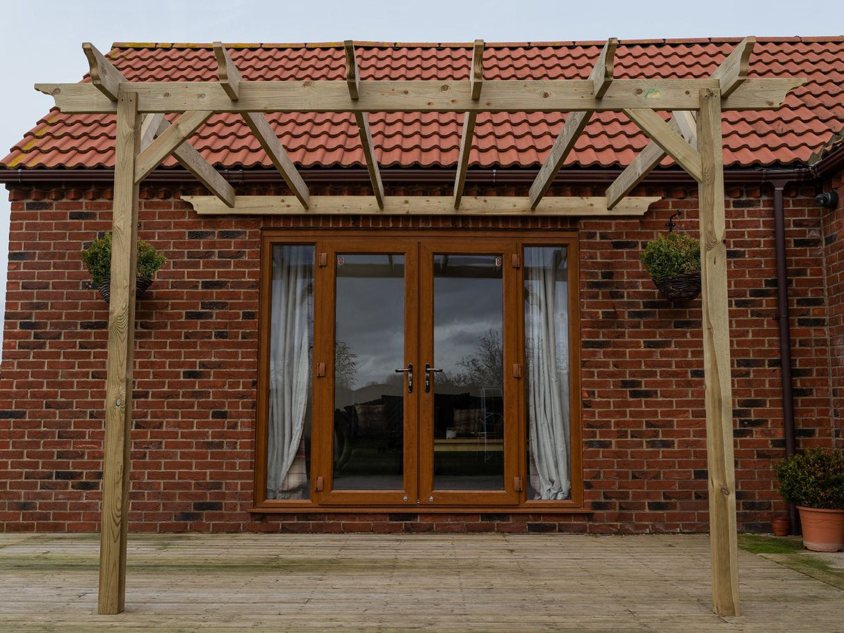 Wall Mounted Wooden Pergola Kit - Orchid Design