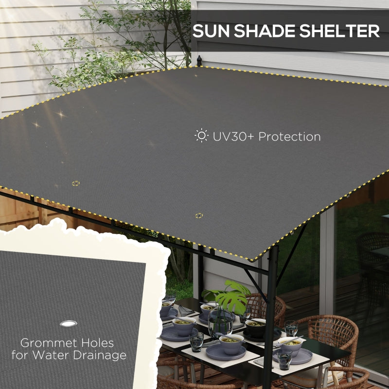 3m x 4m PA-Coated Sun Shade Shelter – Metal Frame Patio Cover