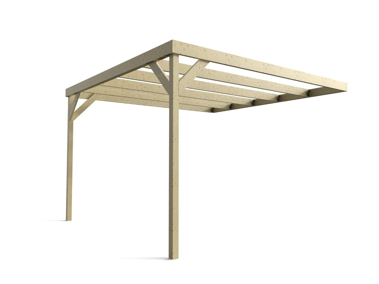 Wall-mounted Wooden Box Pergola Kit