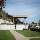 Wooden Apex Gazebo with Treated Featheredge Roof & Overhang - Premium Garden Gazebo