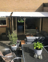 3m x 2.5m Wall Mounted Metal Pergola – Outdoor Patio Shelter