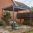3m x 3m Metal Patio Gazebo – Grey Canopy Roof Outdoor Shelter
