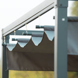 3m x 2m Grey Metal Pergola – Outdoor Patio Shade Shelter