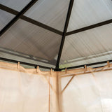 3 x 3.6m Gazebo With Polycarbonate Roof & Steel Frame - Trade Warehouse