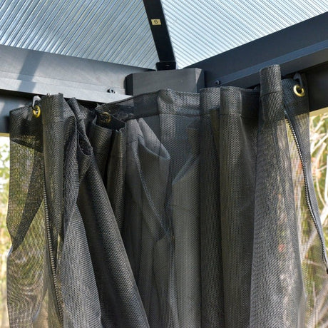 3m x 3m Gazebo Cabana with Steel Frame & Net Sidewalls - Trade Warehouse