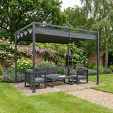 3m x 2m Grey Metal Pergola – Outdoor Patio Shade Shelter
