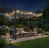 3m x 2m Grey Metal Pergola – Outdoor Patio Shade Shelter