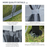 3x3 Garden Gazebo With Mesh Netting - Trade Warehouse