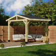 Wooden Apex Gazebo with Katepal Black Shingle Roof - Modern Weatherproof Garden Gazebo (No Overhang)