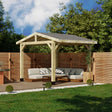 Wooden Apex Gazebo with Katepal Grey Shingle Roof - Modern Garden Gazebo (No Overhang)