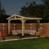 Wooden Apex Gazebo with Katepal Grey Shingle Roof - Modern Garden Gazebo (No Overhang)