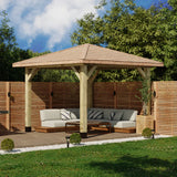 Wooden 4 Pitch Gazebo with Cedar Shingle Roof – Classic Garden Shelter