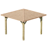 Wooden 4 Pitch Gazebo with Cedar Shingle Roof – Classic Garden Shelter