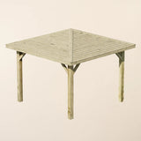Wooden 4 Pitch Gazebo with Featheredge Roof - Pressure-Treated Garden Gazebo Structure