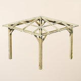 Open Roof 4 Pitch Wooden Pergola - Premium Pressure-Treated Garden Pergola Kit