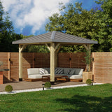 Wooden 4 Pitch Gazebo with Katepal Grey Shingle Roof - Premium Weatherproof Garden Gazebo