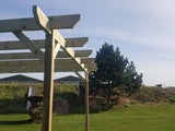 Chamfered Wooden Pergola and Decking Kit
