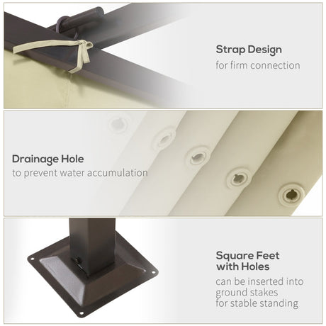 3.5m x 3.5m Metal Pergola Marquee – Large Outdoor Event Canopy