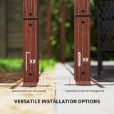 3m x 3m Retractable Roof Pergola – Natural Wood Effect Finish, Outdoor Garden Shade Canopy Shelter