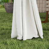 3 x 4m Cream White Metal Frame Two-Tier Roof Gazebo