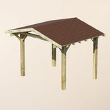 Wooden Apex Gazebo with Katepal Brown Shingle Roof & Overhang - Premium Weatherproof Garden Gazebo