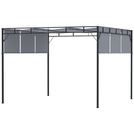 3m x 3m Steel Pergola – Sliding Retractable Roof Outdoor Shade