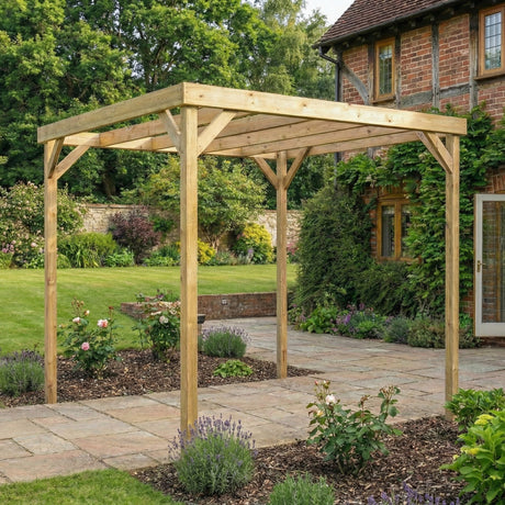 Box Wooden Garden Pergola Kit