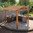 Planed Cedar Pergola with Cedar Featheredge Roof – No Overhang Design