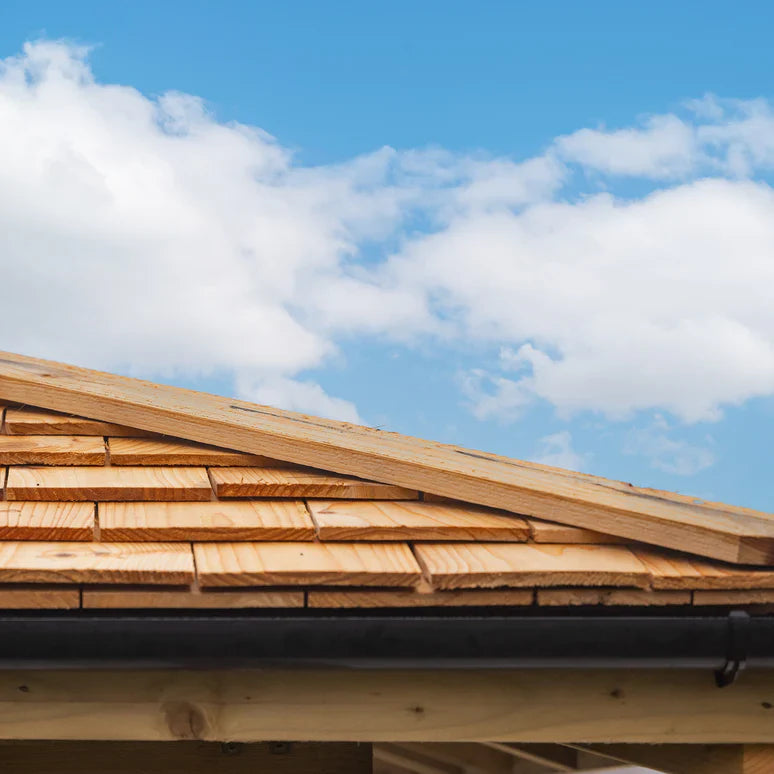 Wooden 4 Pitch Gazebo with Cedar Shingle Roof – Classic Garden Shelter