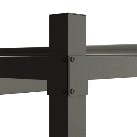 3m x 3m Retractable Garden Pergola – Grey Canopy Roof with Magnetic Fixing System, Outdoor Patio Shade Shelter