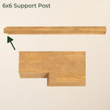 Oak Flat Roof Pergola with Open Roof Design