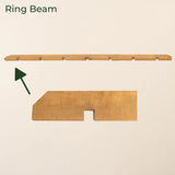 Oak Lean-To Pergola with Open Roof Design