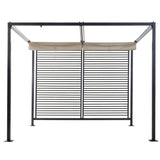 2.8m x 3m Metal Pergola – Retractable Canopy Roof Patio Cover