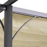 3m x 3m Steel Pergola with Retractable Shade Canopy – Outdoor Cover