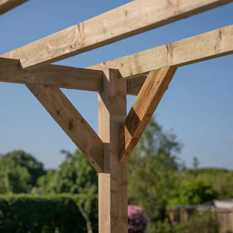 Ready Sawn Flat Roof Pergola