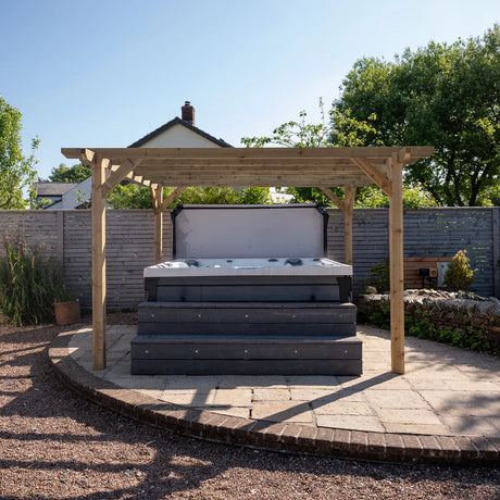 Ready Sawn Flat Roof Pergola