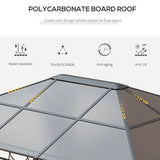 3m x 4m Grey Hardtop Gazebo With Steel & Aluminium Frame
