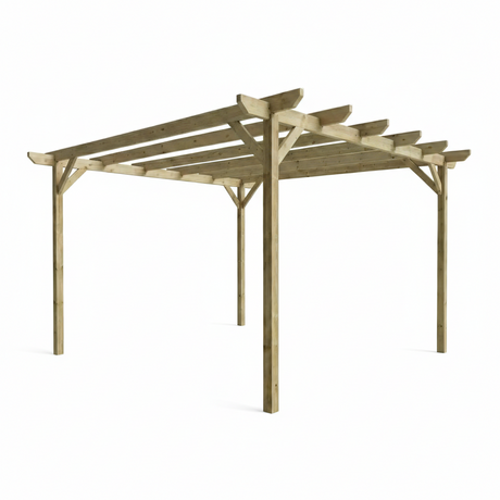 Chamfered Wooden Garden Pergola Kit