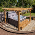 Oak Flat Roof Pergola with Open Roof Design
