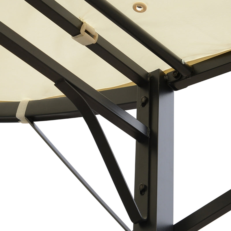 3m x 2.5m Wall Mounted Metal Pergola – Outdoor Patio Shelter